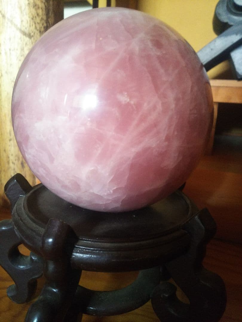 ローズクォーツ 丸玉 直径 約13cm
