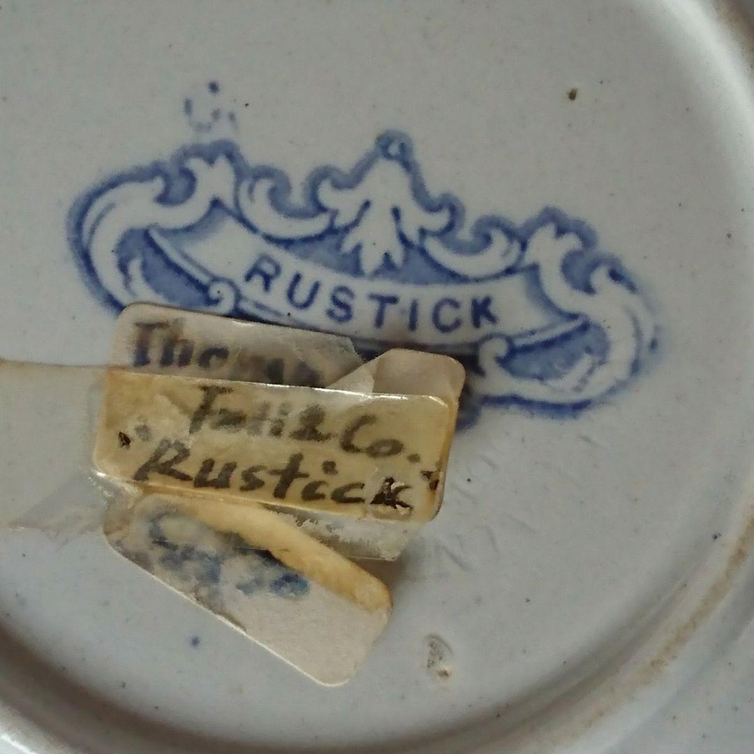 イギリスアンティーク カップ＆ソーサー ブルー＆ホワイト 1830年