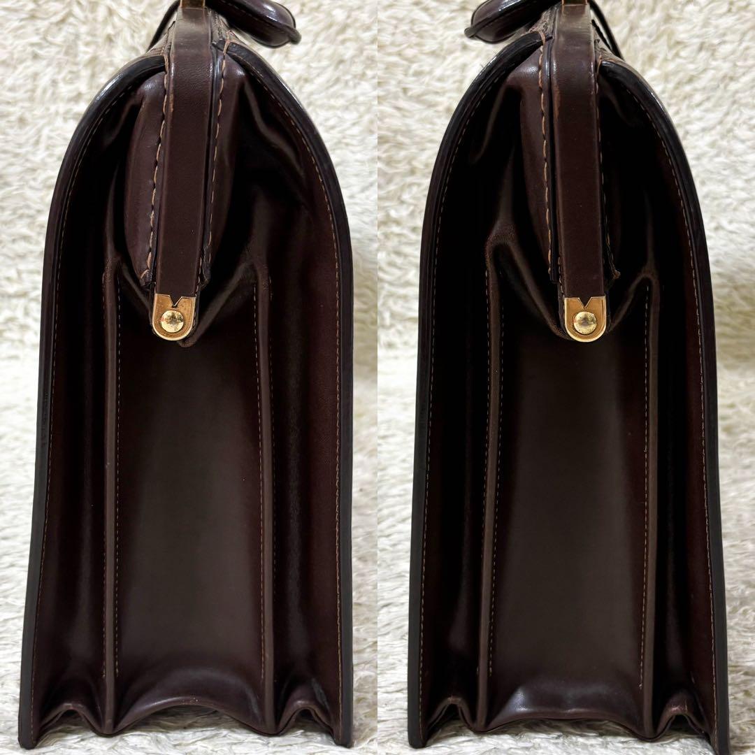 【極美品】土屋鞄 ダレスバッグ ブライドルレザー ダークブラウン A4収納可能