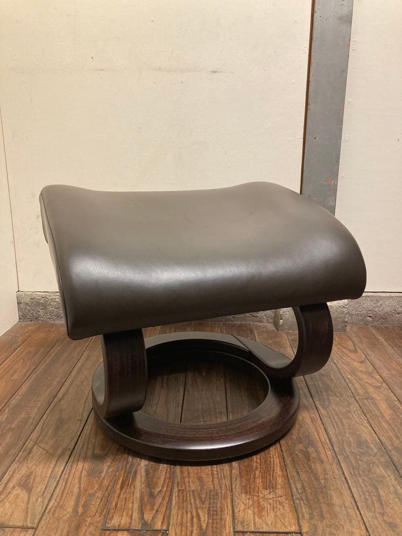 ドイツ himolla ヒモラ社製 本革リクライニングチェア&オットマンセット