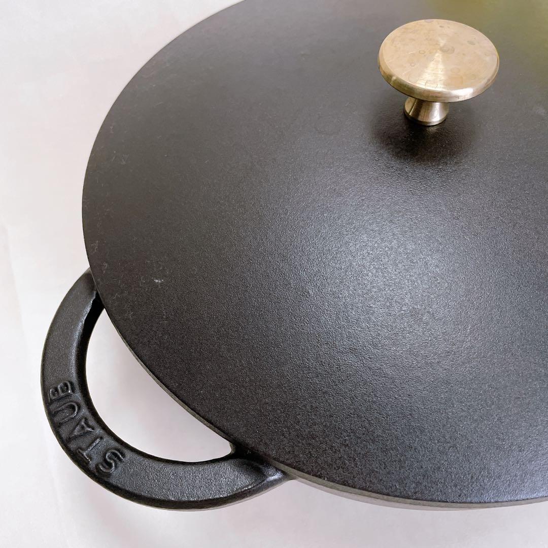 人気✨STAUB ストウブ ニダベイユソテーパン24cm BLACK