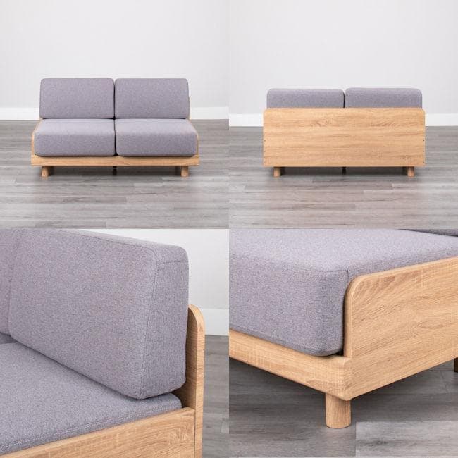 北欧風アームレス２人掛けソファ 幅140cm ラブソファ コンパクト（1266）