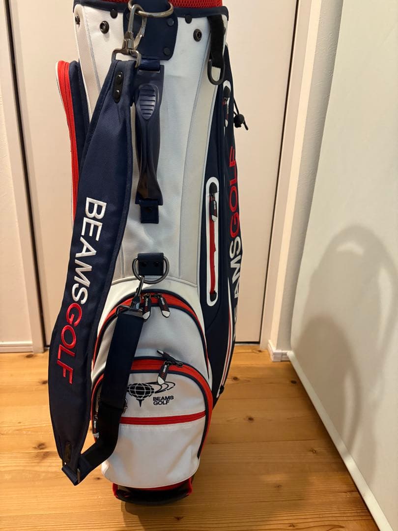 BEAMS GOLF キャディバッグ トリコロール