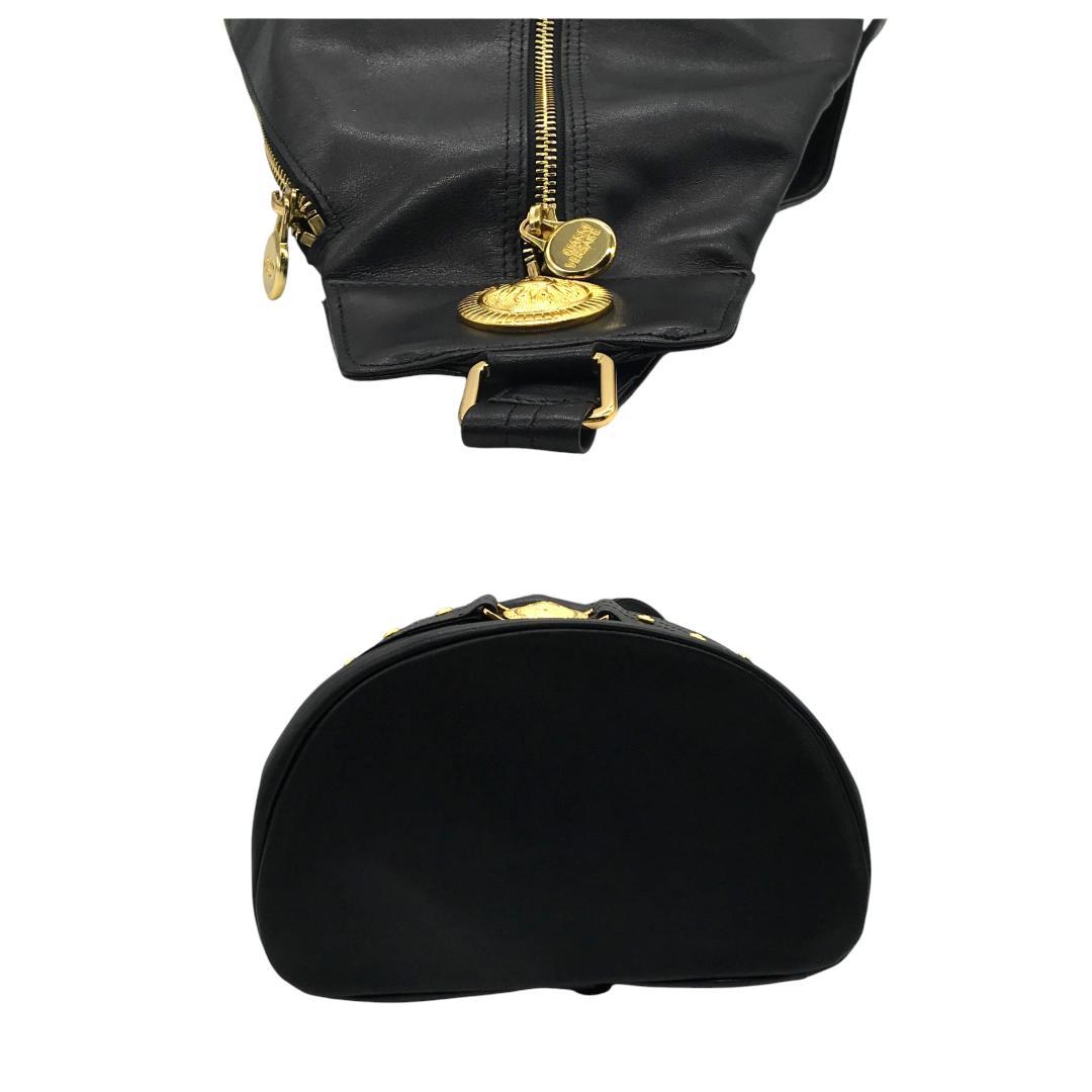 【美品】ヴェルサーチ サンバースト ショルダーバッグ ボディバッグ レザー