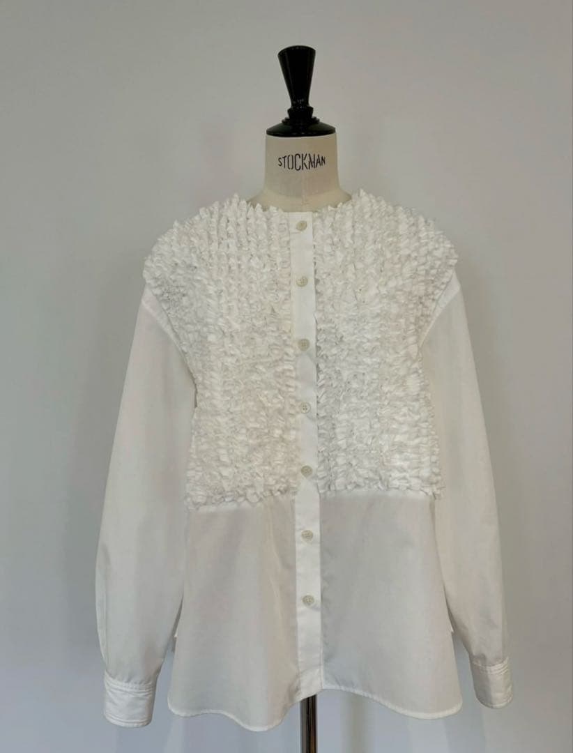 新品rosy monsterケールフリルシャツ白