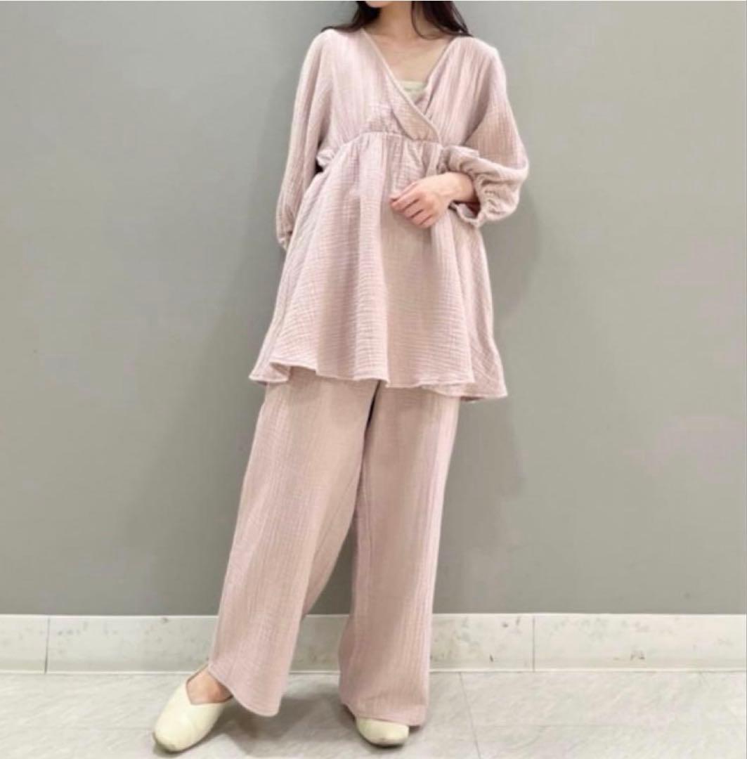 gelato pique ジェラートピケ　マタニティガーゼカシュクールプルオーバ