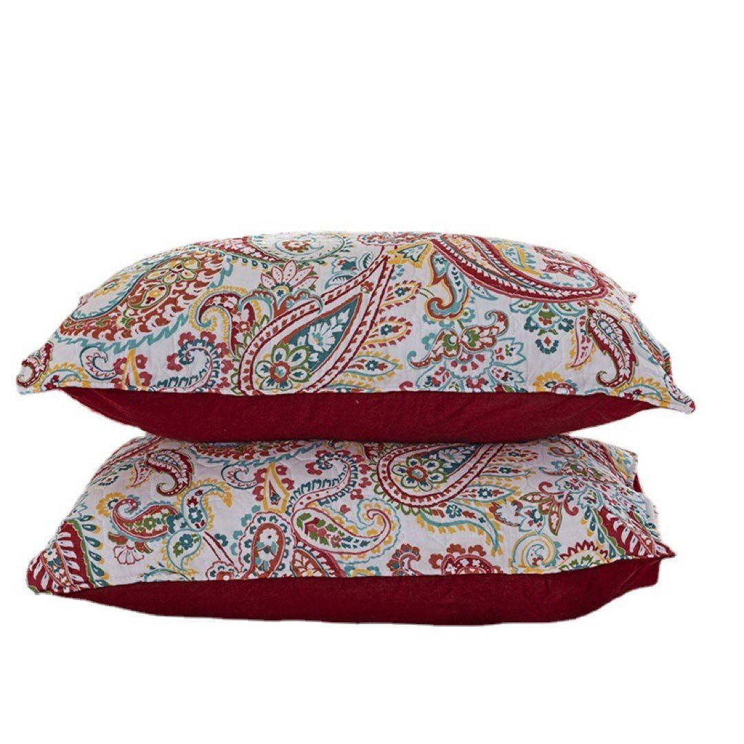 キルトベッドカバー3点セット綿マルチカバー キルティング 006