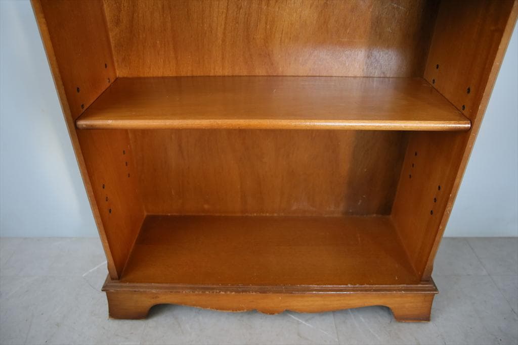 英国アンティーク木製ブックシェルフ/本棚/食器棚/飾り棚/収納ラック92-129