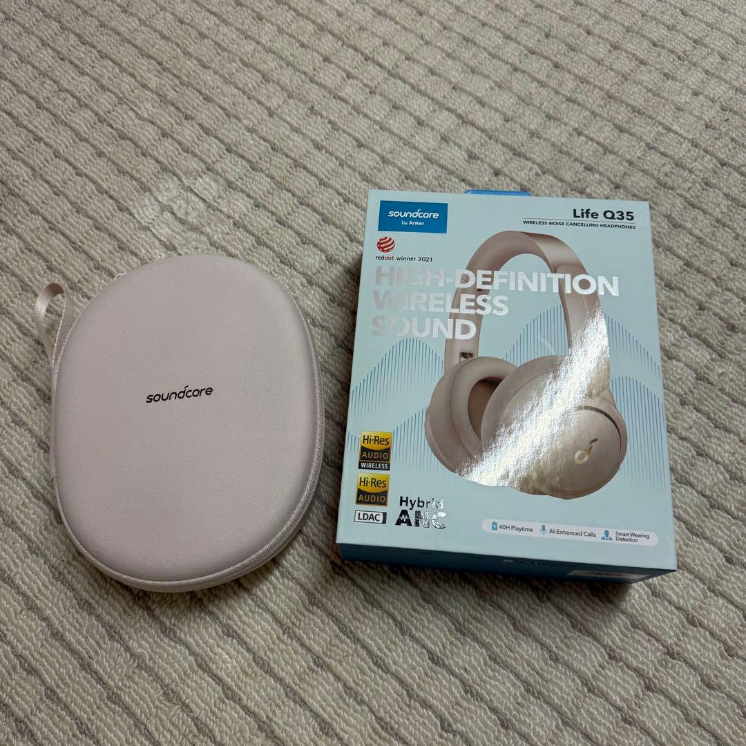 soundcore Life Q35 ワイヤレスヘッドフォン ピンク
