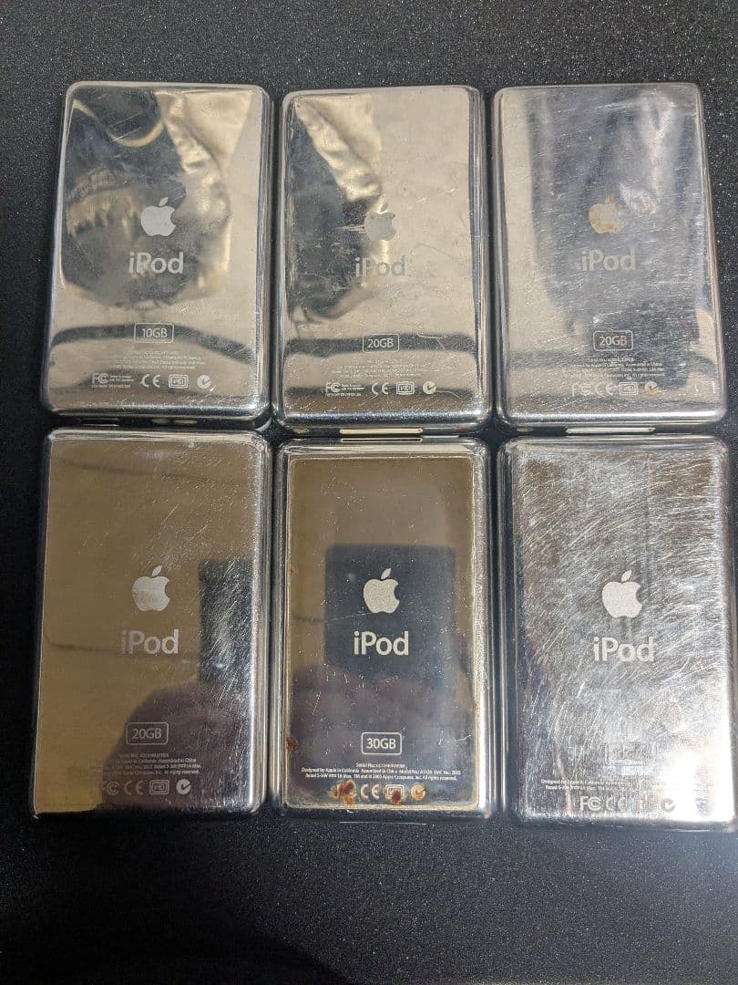 ipod第2世代、第3世代、第4世代モノクロ、カラー、第5世代×2