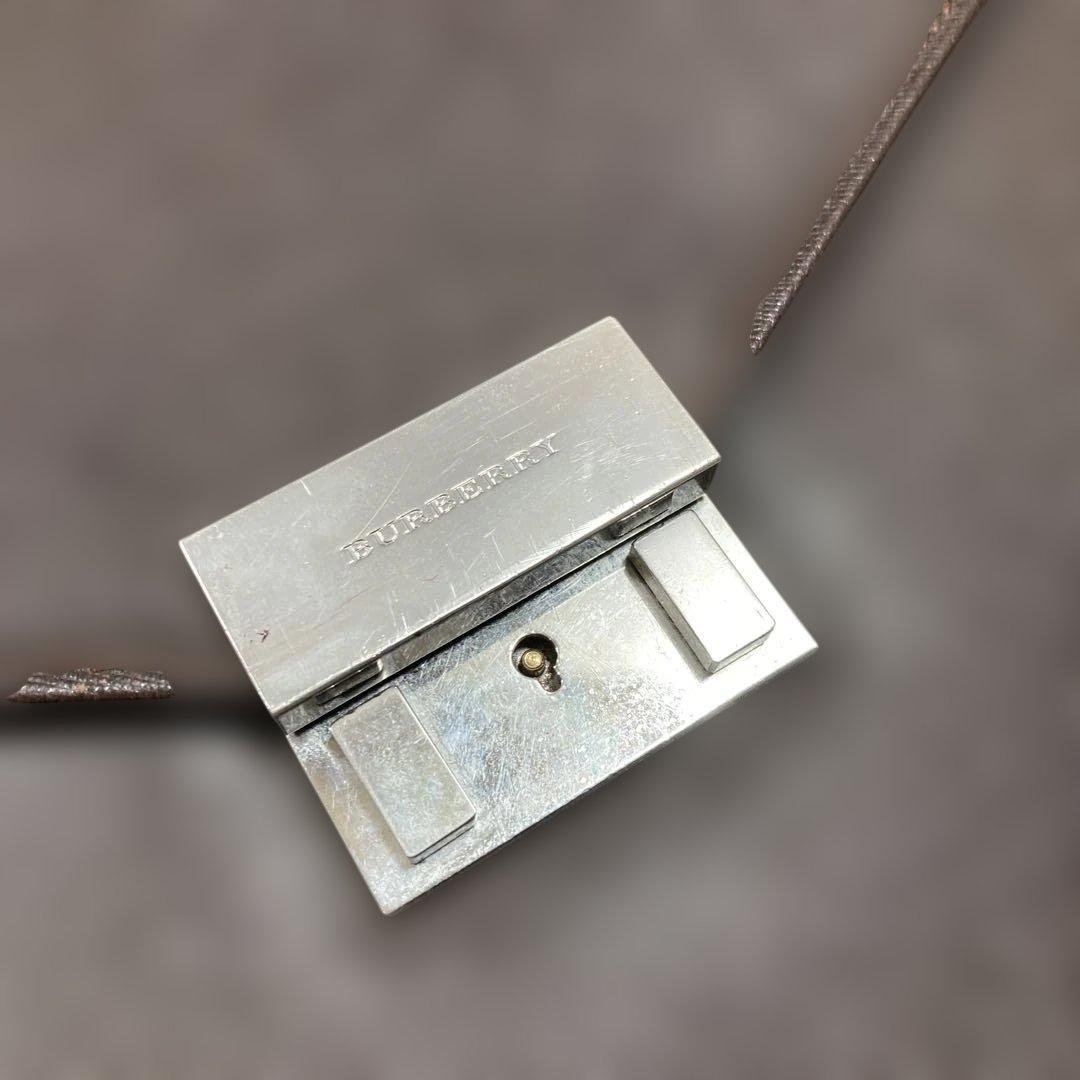 美品 バーバリー ダレスバッグ A4可 鍵付き サフィアーノレザー本革 濃茶