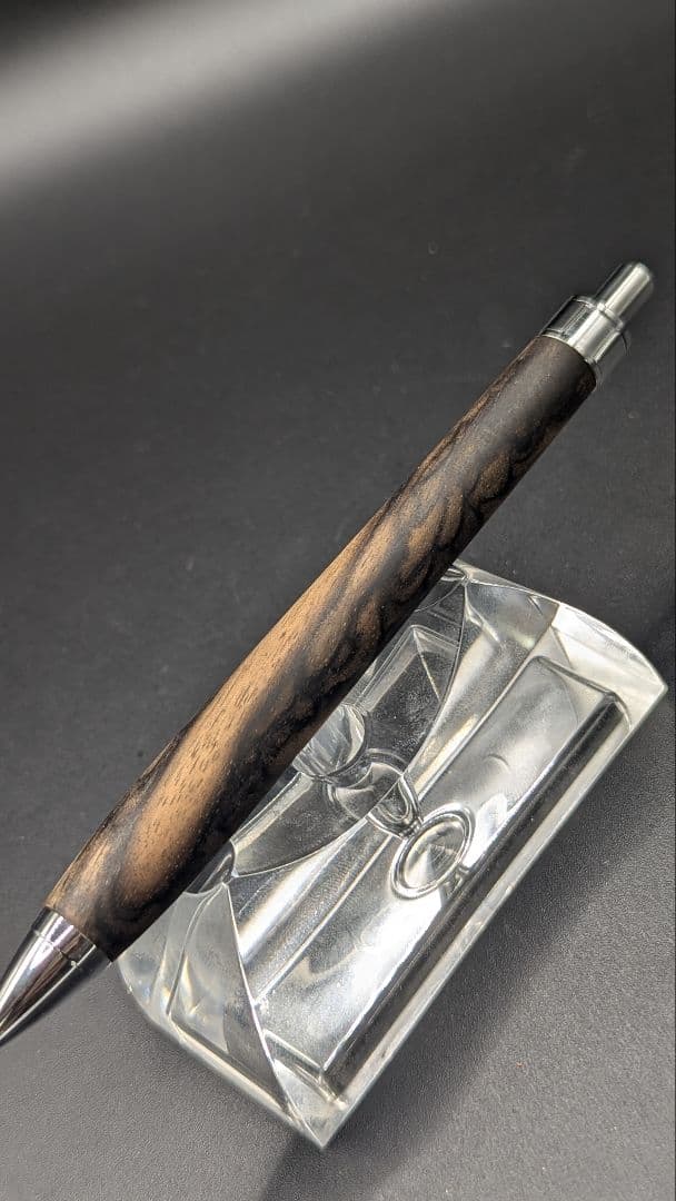 364ペン工房翌檜　極上　黒柿孔雀杢　木軸シャーペン　ボールペン