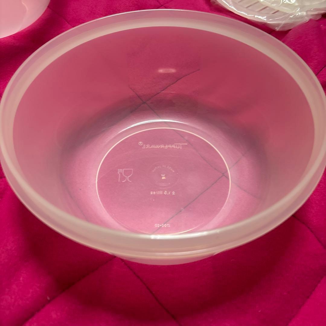 未使用　タッパーウェア　MMボール　3個セット　イエロー　ザルの４点セット