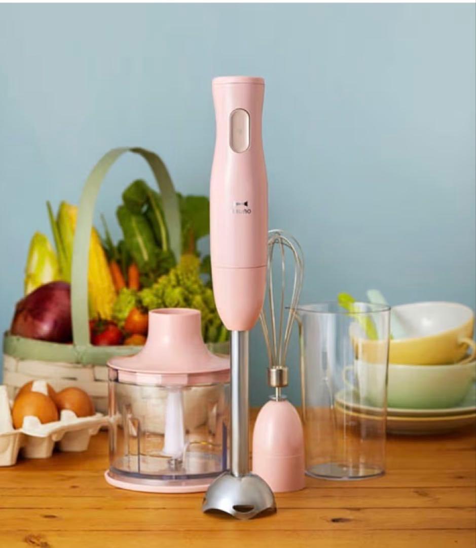 BRUNO ブルーノ マルチスティックブレンダー ピンク　セラミック保存容器3点