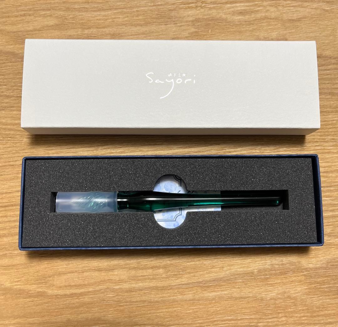 pentonote オリジナル ガラスペン しのぶの翠色。