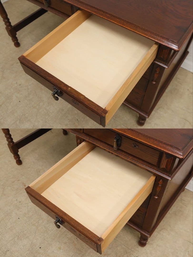 高級 三越家具【ブルージュ】デスク・書斎机・オーク材・ＩDC大塚家具