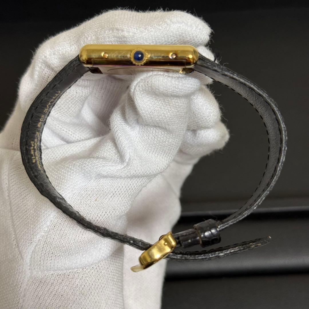 カルティエ Cartier マストタンク 黒文字盤 腕時計