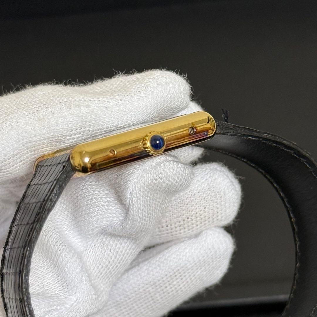 カルティエ Cartier マストタンク 黒文字盤 腕時計