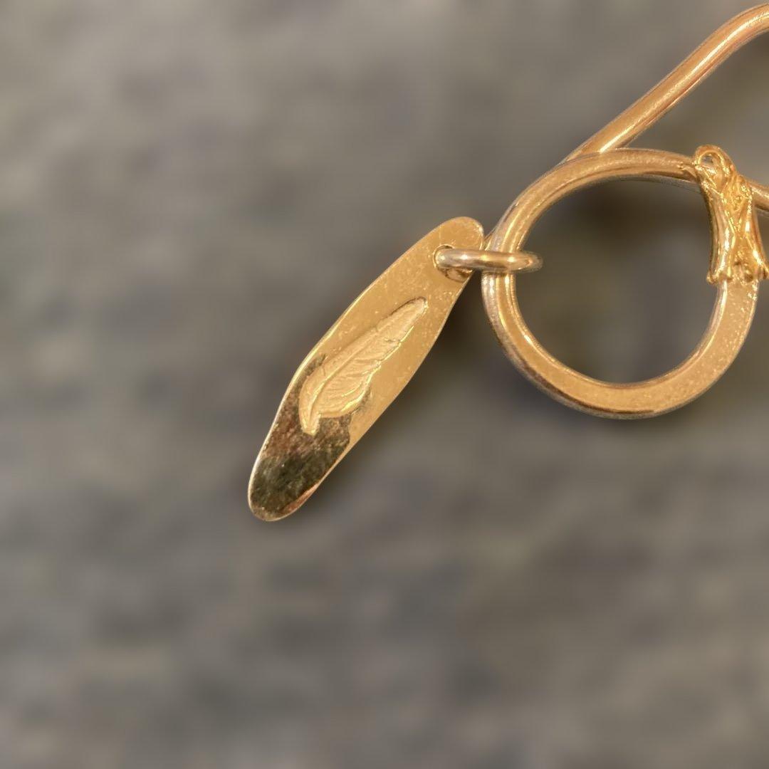 小物 LARRY SMITH 18K GOLD EAGLE HEAD KEY RING