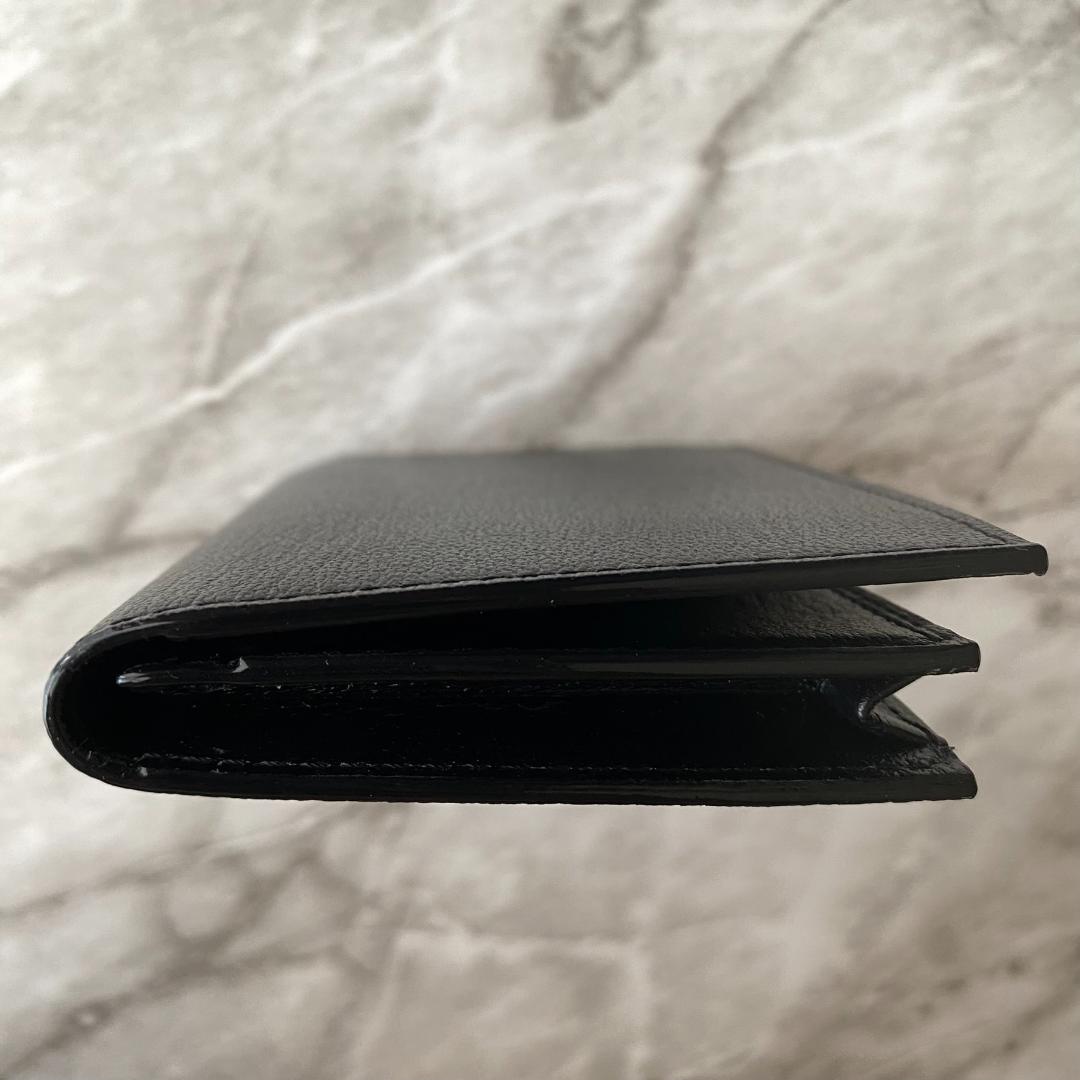 2365【新品 定価2.2万円】ラルコバレーノ★名刺入れ★BLACK★本革★