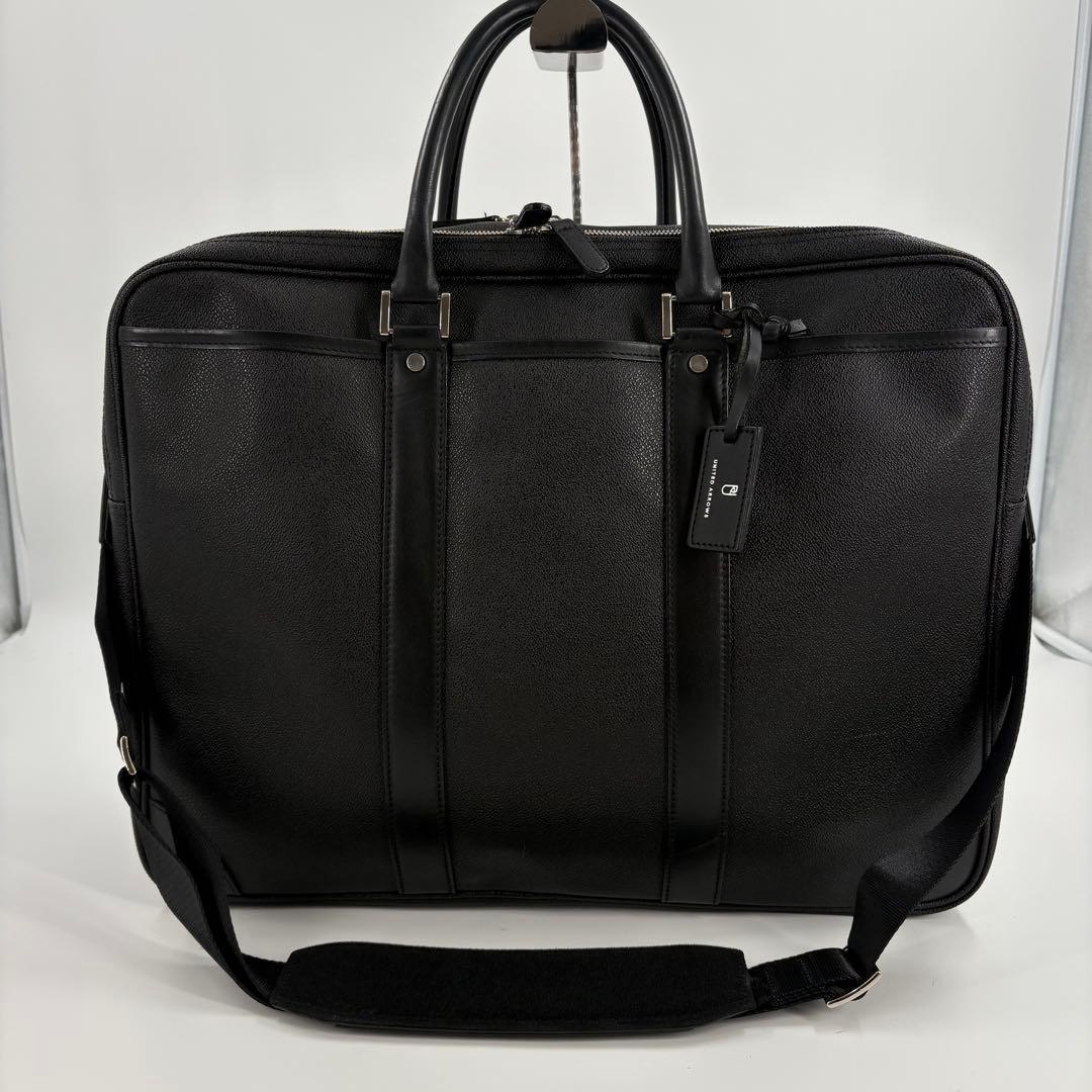 美品　2wayユナイテッドアローズ ブリーフケース ビジネス 黒 大容量　763