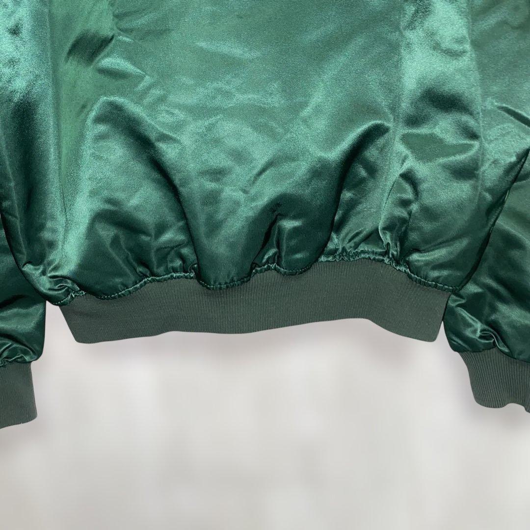 90sヴィンテージUSA製 スターター MLBスタジャン 緑 M 短丈ブルゾン