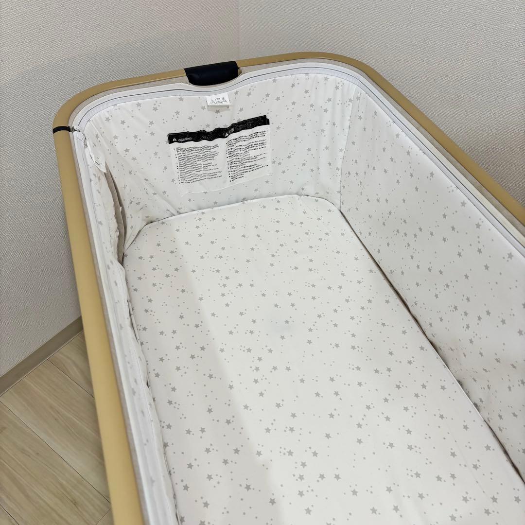 折りたたみ HZDMJ ベビーベッド ゆりかご 添い寝 プレイヤード