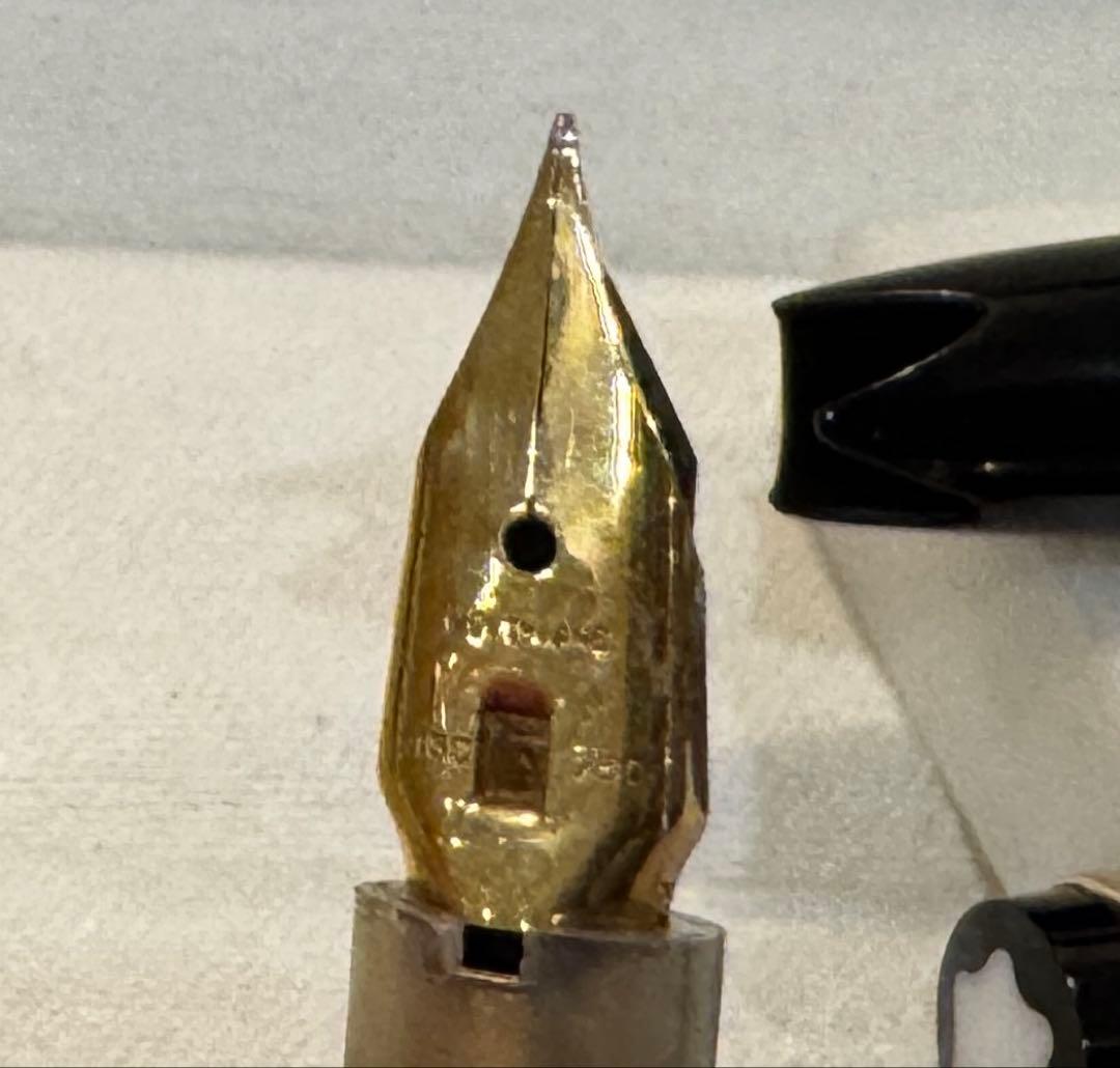 【極美品】モンブラン No 14 万年筆 ブラック 18K F細字