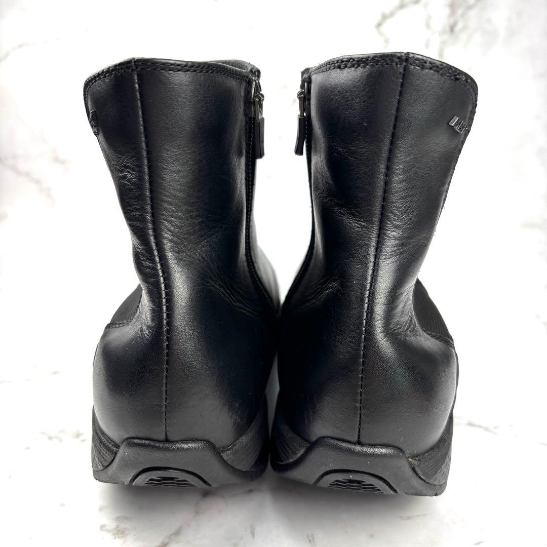 【美品】MBT サイドゴアブーツ レザー ブラック 厚底 ダイエットブーツ 本革
