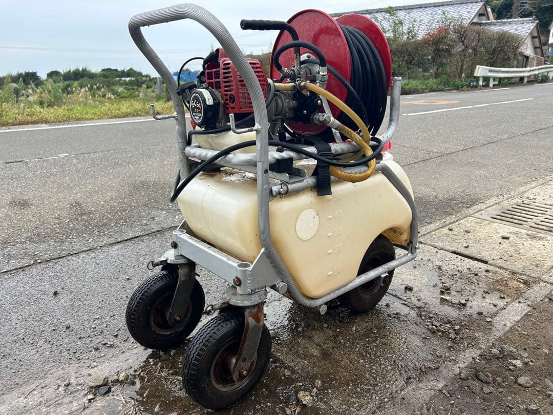宮崎　アサバ　小型動力散布機　キャリー動噴 AT-50 噴霧器 ホースノズル付き