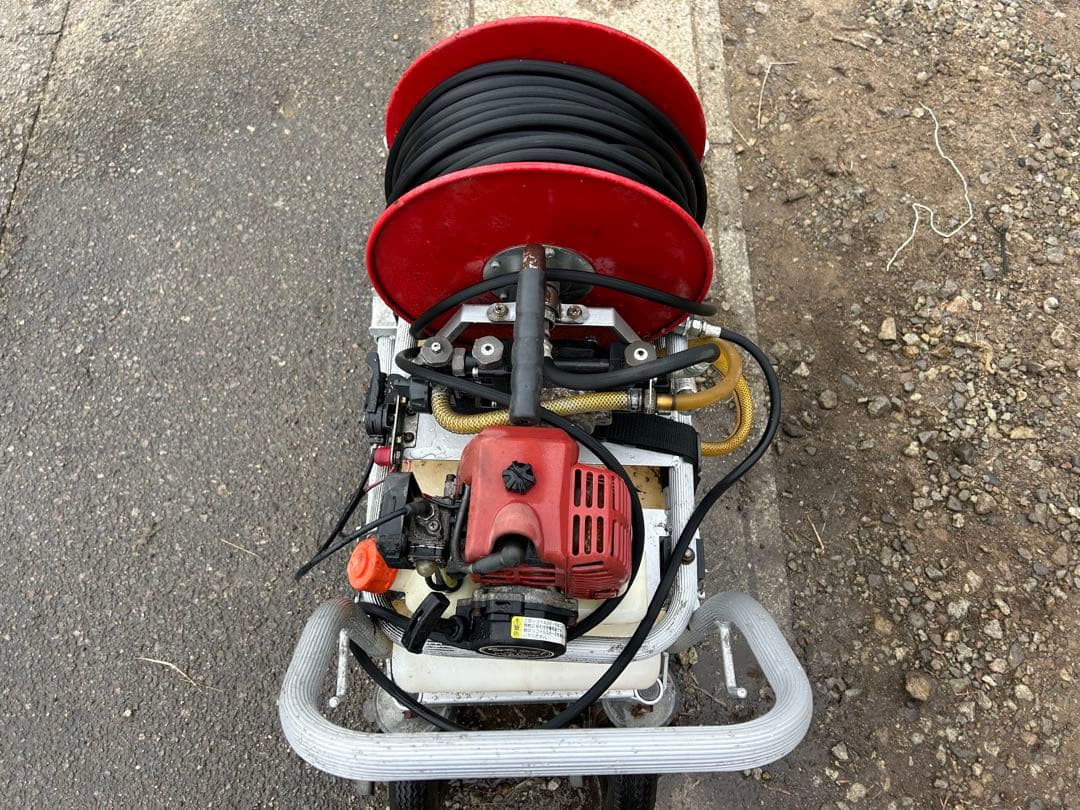 宮崎　アサバ　小型動力散布機　キャリー動噴 AT-50 噴霧器 ホースノズル付き