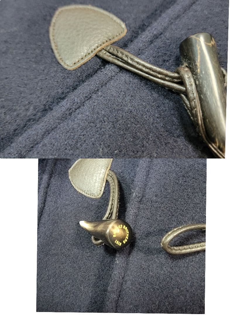 圧巻 ダブルフェイス生地 ブルックスブラザーズ 羊毛100% ダッフルコート