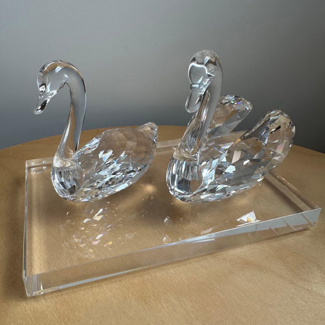 スワロフスキー ペアスワン 台付き 美品