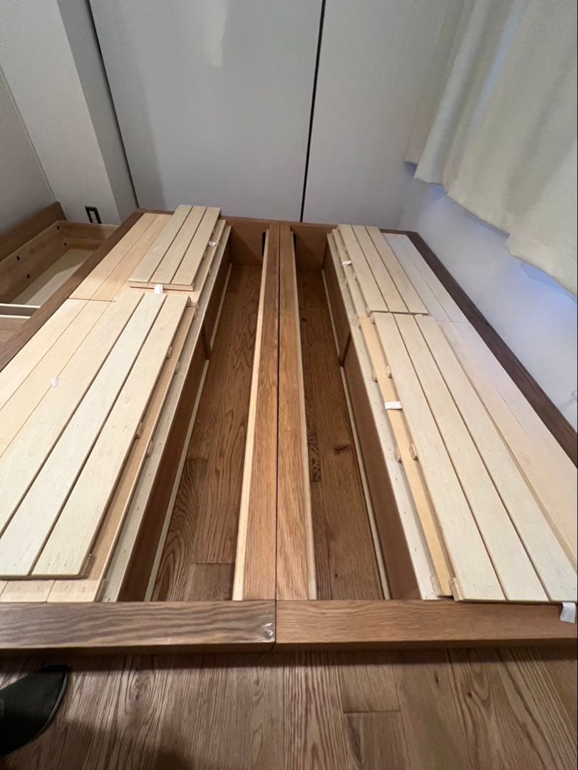 無印良品　スモールサイズ　オーク　収納付きベッド　②