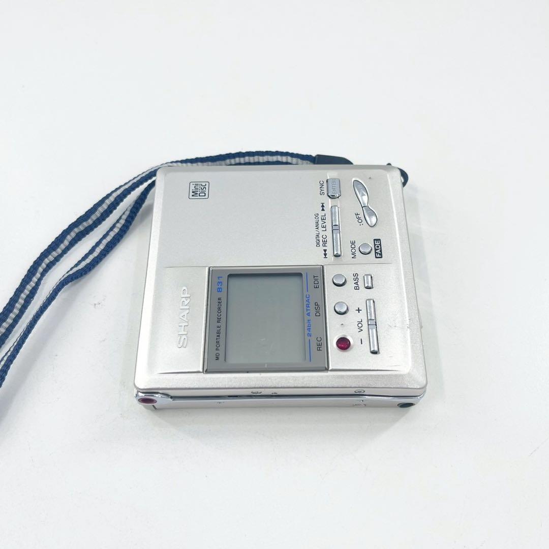 SHARP MD-MT831-S MDレコーダー 完動品 ポータブルMD 動作品