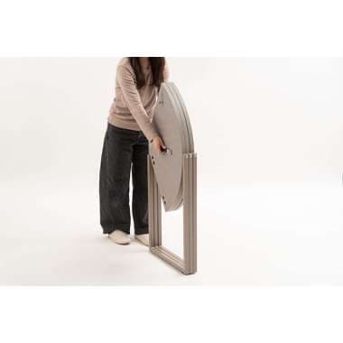 【メーカー直送】東谷 GDT-11SSフォールディングラウンドテーブル ベージュ