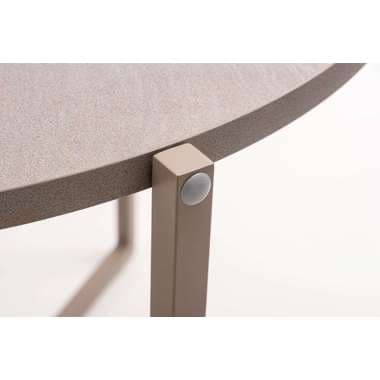 【メーカー直送】東谷 GDT-11SSフォールディングラウンドテーブル ベージュ