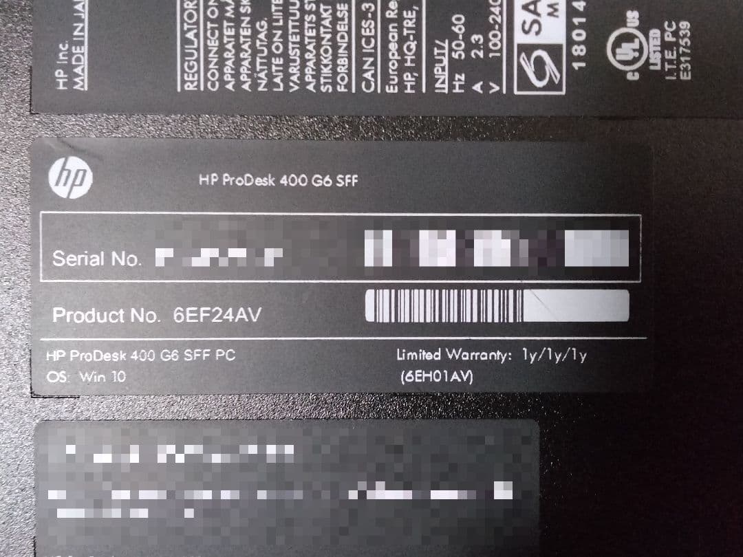 HP スリムデスクトップPC i5-9400F Windows11