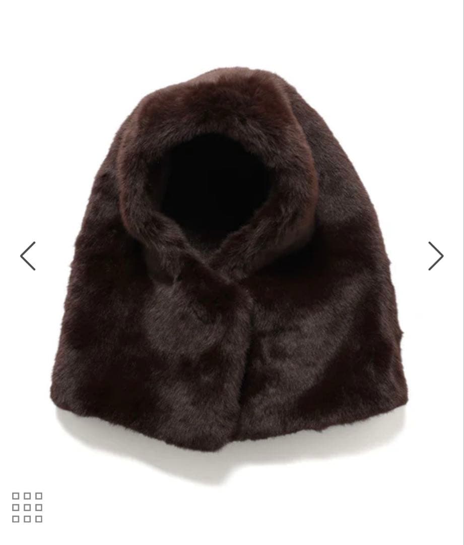 AMOMENTO アモーメント エコファー バラクラバ ブラウン アダムエロペ