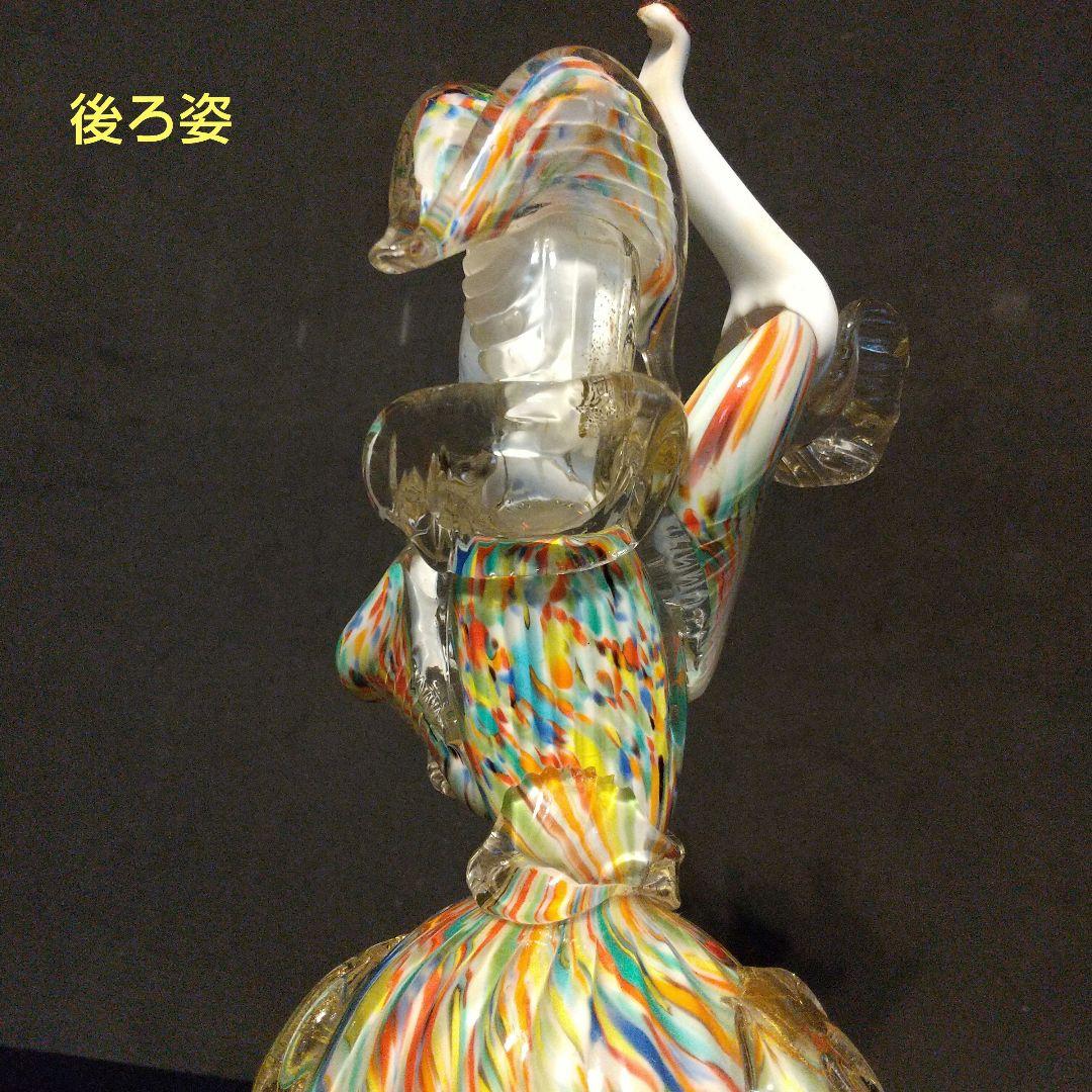 ベネチアガラス工芸品 フィギュリン 貴重フラメンコ ペア 粉ガラスで流れるライン