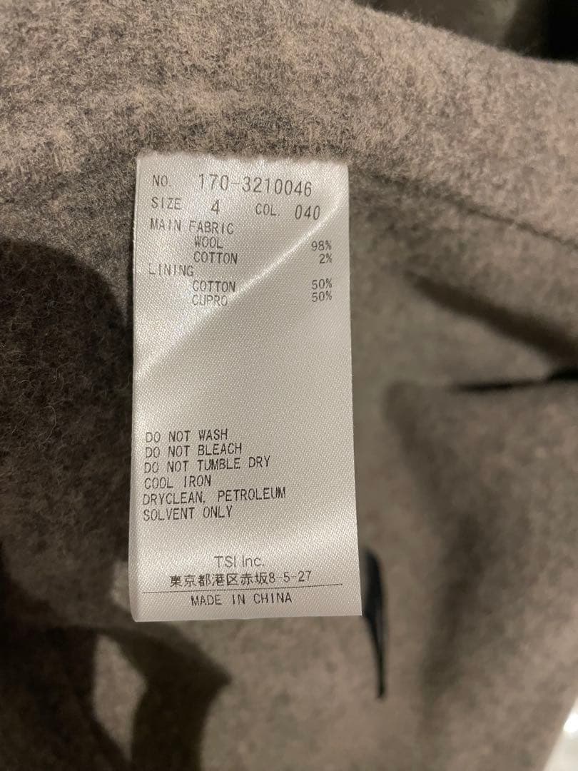 美品YLÈVE WOOL DOUBLE CLOTH SHEEPCOATサイズ 4