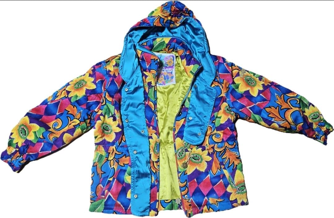 PHENIX 花柄 スキーウェア 上下セット 昭和レトロ レディース