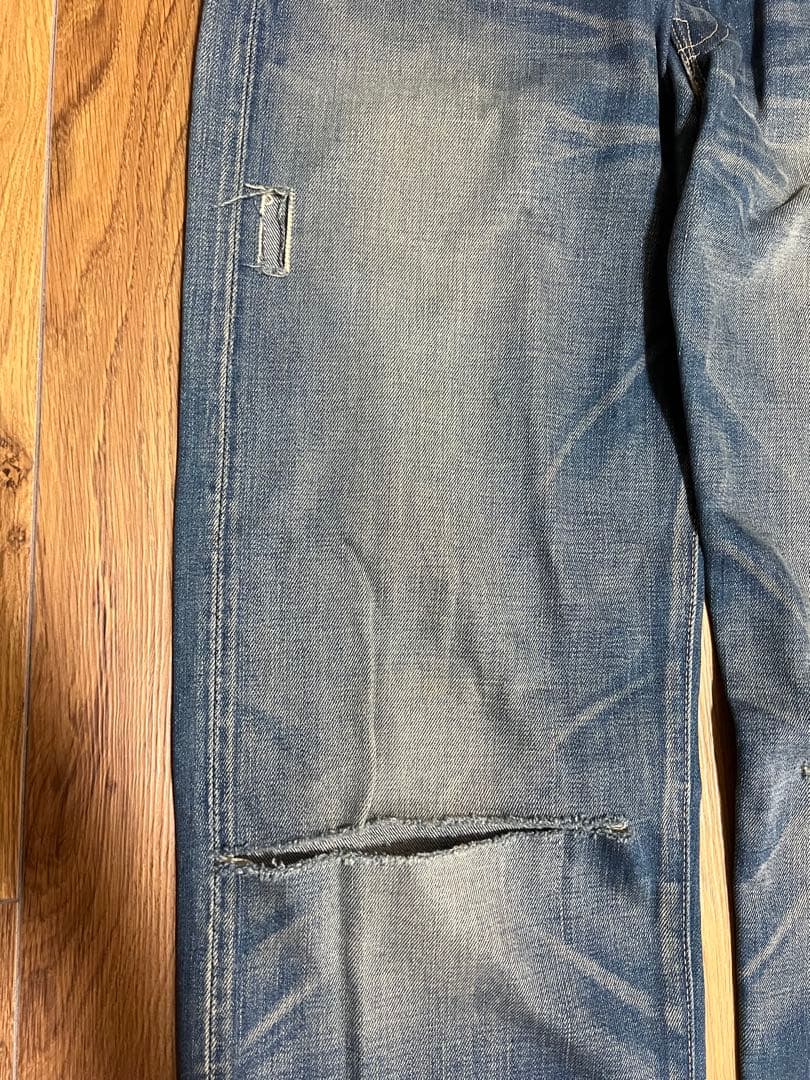 Levi's 501xx 1955年　復刻版　デニム ダメージ加工　赤耳