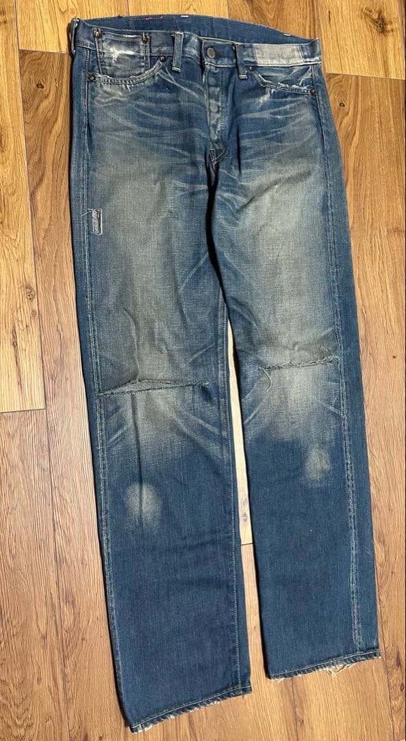 Levi's 501xx 1955年　復刻版　デニム ダメージ加工　赤耳