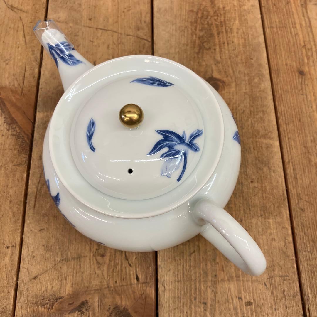 深川製磁 オリエンタルブルー 陶器製 銘々皿 茶道具セット 湯飲み 急須 大皿