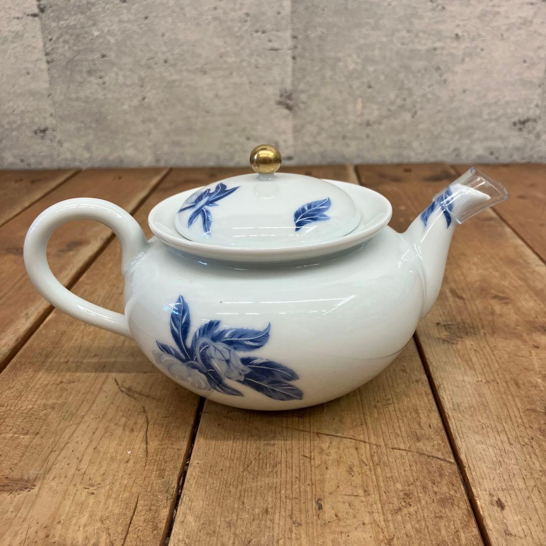 深川製磁 オリエンタルブルー 陶器製 銘々皿 茶道具セット 湯飲み 急須 大皿