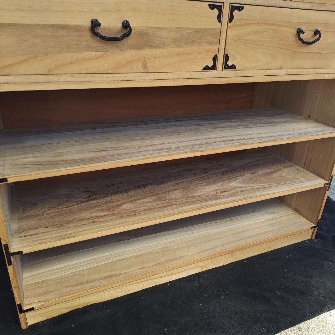 昭和レトロ 高級三段総桐タンス 古民家 当時物