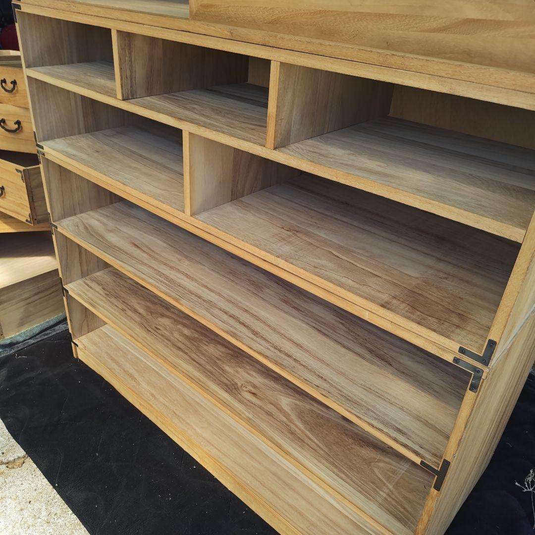 昭和レトロ 高級三段総桐タンス 古民家 当時物