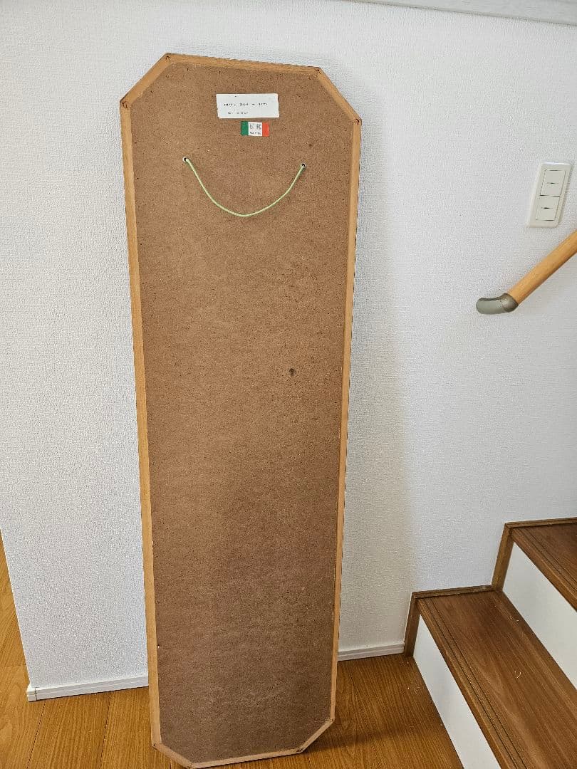 イタリア製☆八角系ウォールミラー 　アンティーク姿見　全身鏡　約140cm