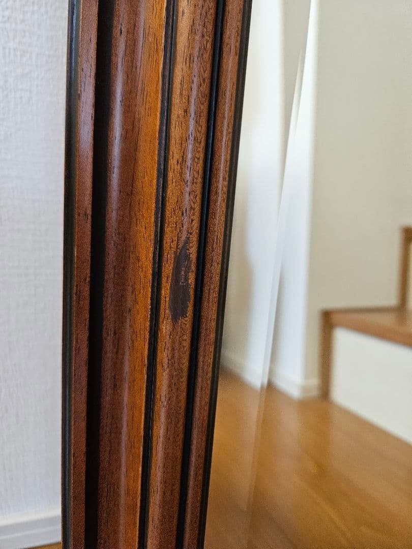 イタリア製☆八角系ウォールミラー 　アンティーク姿見　全身鏡　約140cm